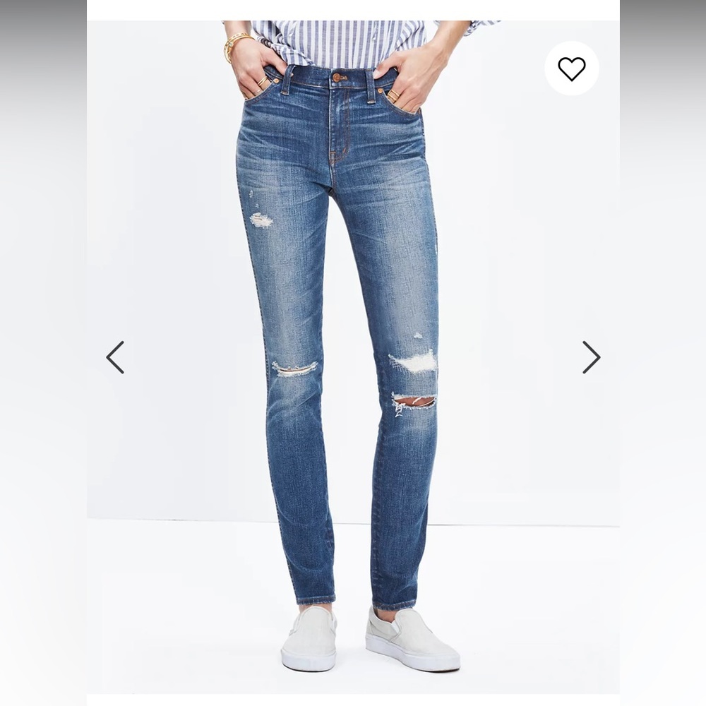 9" High-Rise Skinny Jeans: Rip and Repair Edition